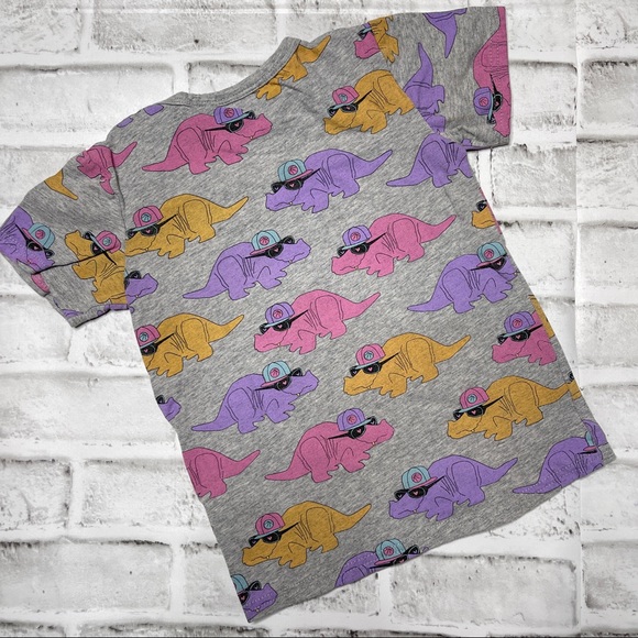 Gardner & the Gang dinosaur graphic t shirt short sleeve gray 2-3 - Picture 3 of 4